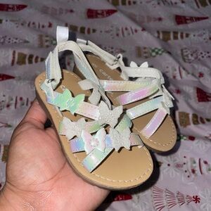 Carter's Kids Sandals with Butterfly Details - White and Pastel Hues